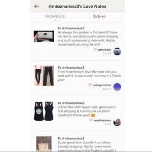 Thanks for the love notes 📝